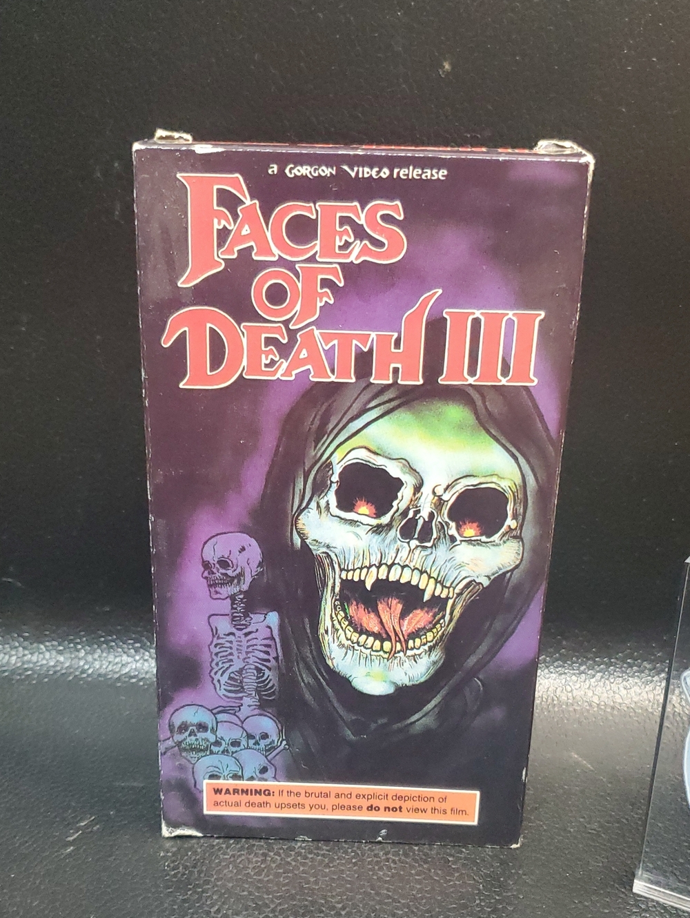 Faces of Death III VHS Horror Video - Purple